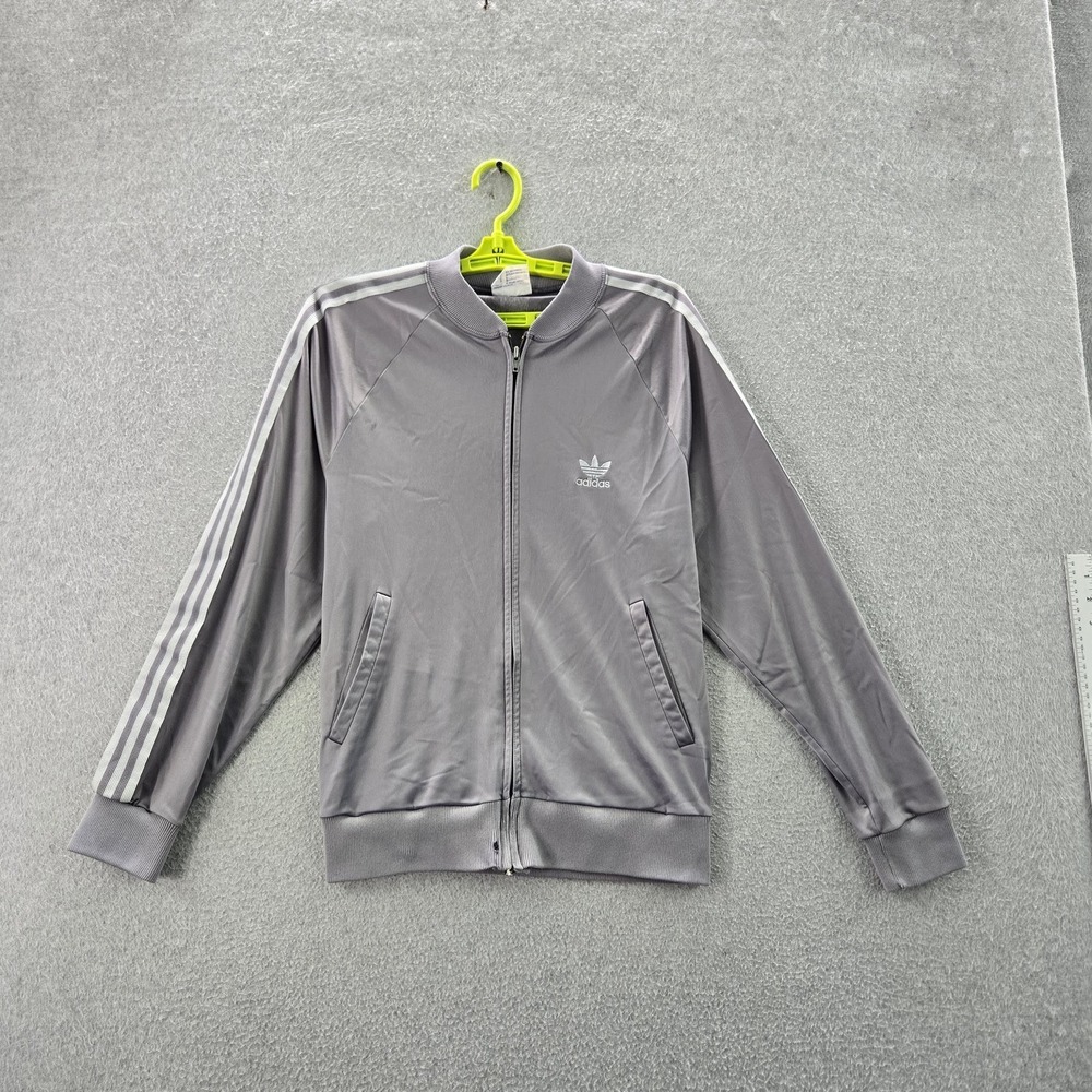 VINTAGE Adidas Men Jacket M Gray ATP Keyrolan 80s Track Logo Embroidery READ